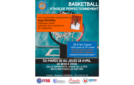 Stage des vacances de Pâques